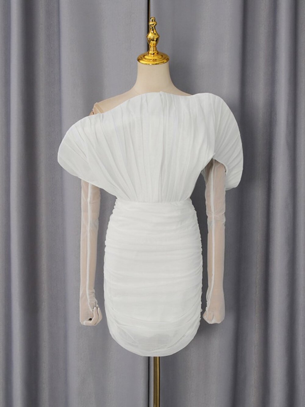 Stunning Ruched One-Shoulder Party Dress | Elegant Twist Detail Bodycon